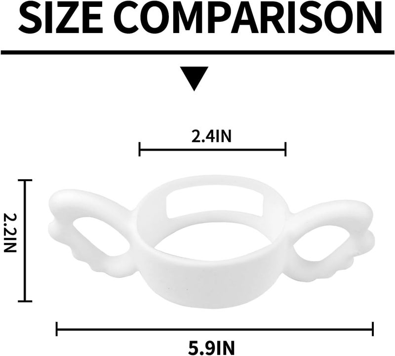 UWSTE 3Pack Baby Bottle Silicone Handles for Tommee Tippee Bottle, Easy Grip Lightweight Bottle Handle Small Hand Gripping for Self Feeding - Image 2